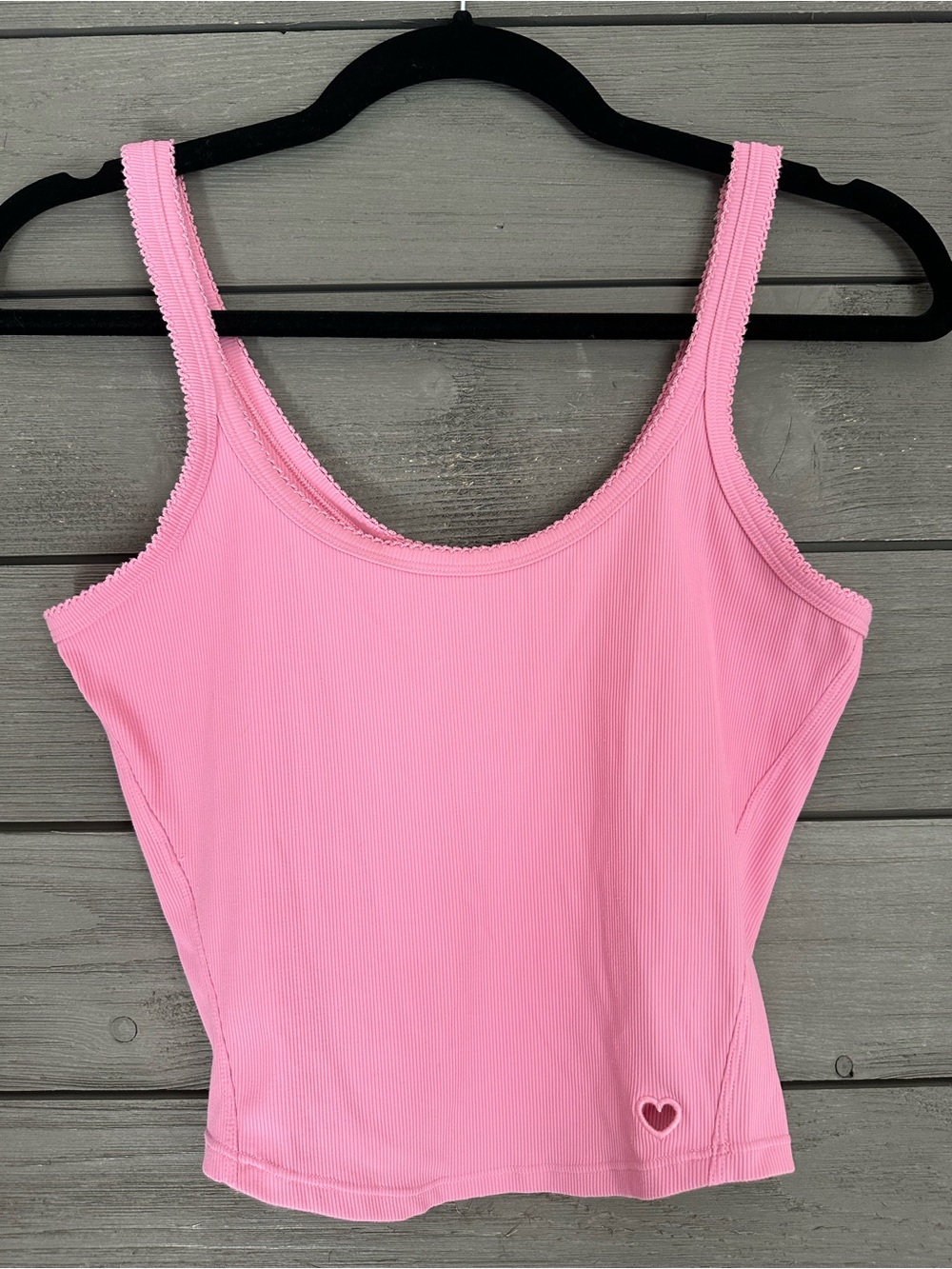 Lululemon Nulu Ribbed Cropped Tank Top Heart Candy Cloud Pink Size Small